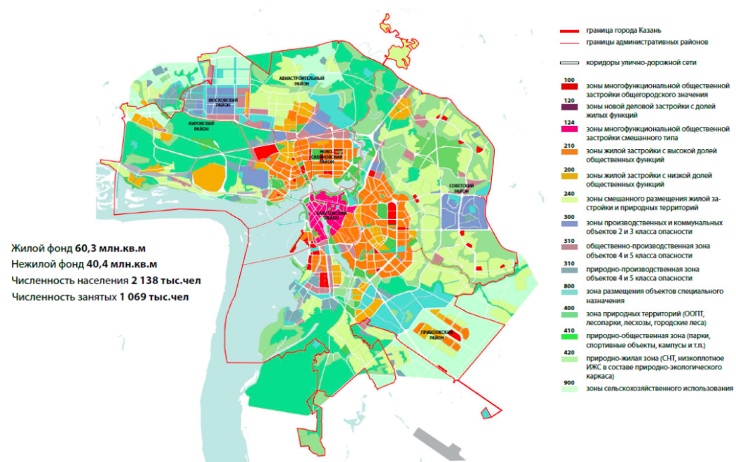 Генплан казани до 2035 в хорошем качестве карта